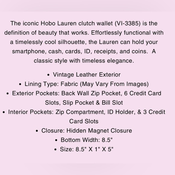 New HOBO Clutch Wallet in gorgeous Cranberry color. 100% Genuine Leather - Picture 14 of 14